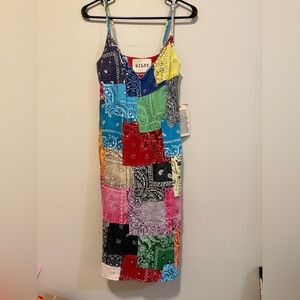 Patchwork Bandana Maxi Dress - Multicolor